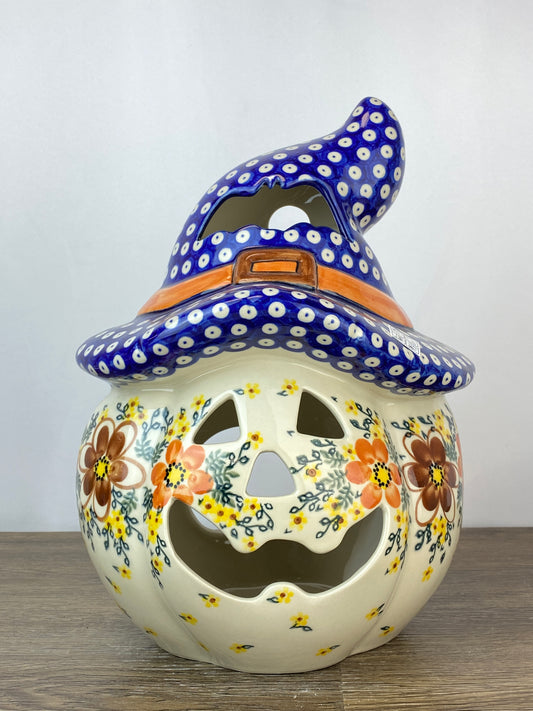 Large Unikat Pumpkin with Hat - Pattern U484