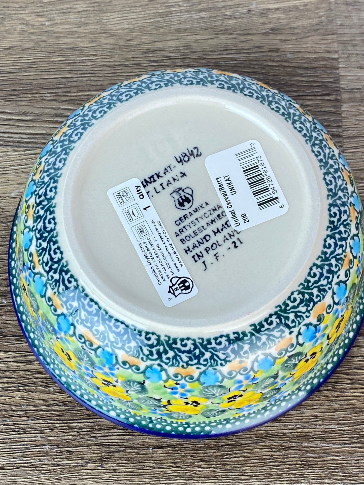 Unikat Cereal Bowl - Shape 209 - Pattern U4842