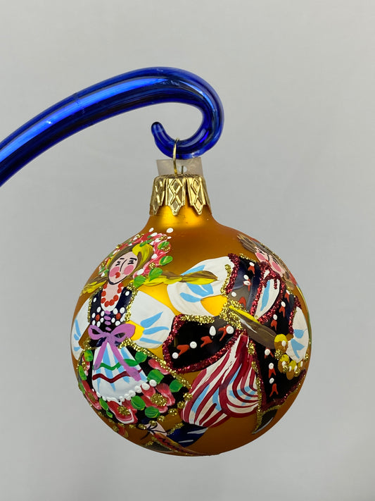 Glass Ball Ornament - Yellow