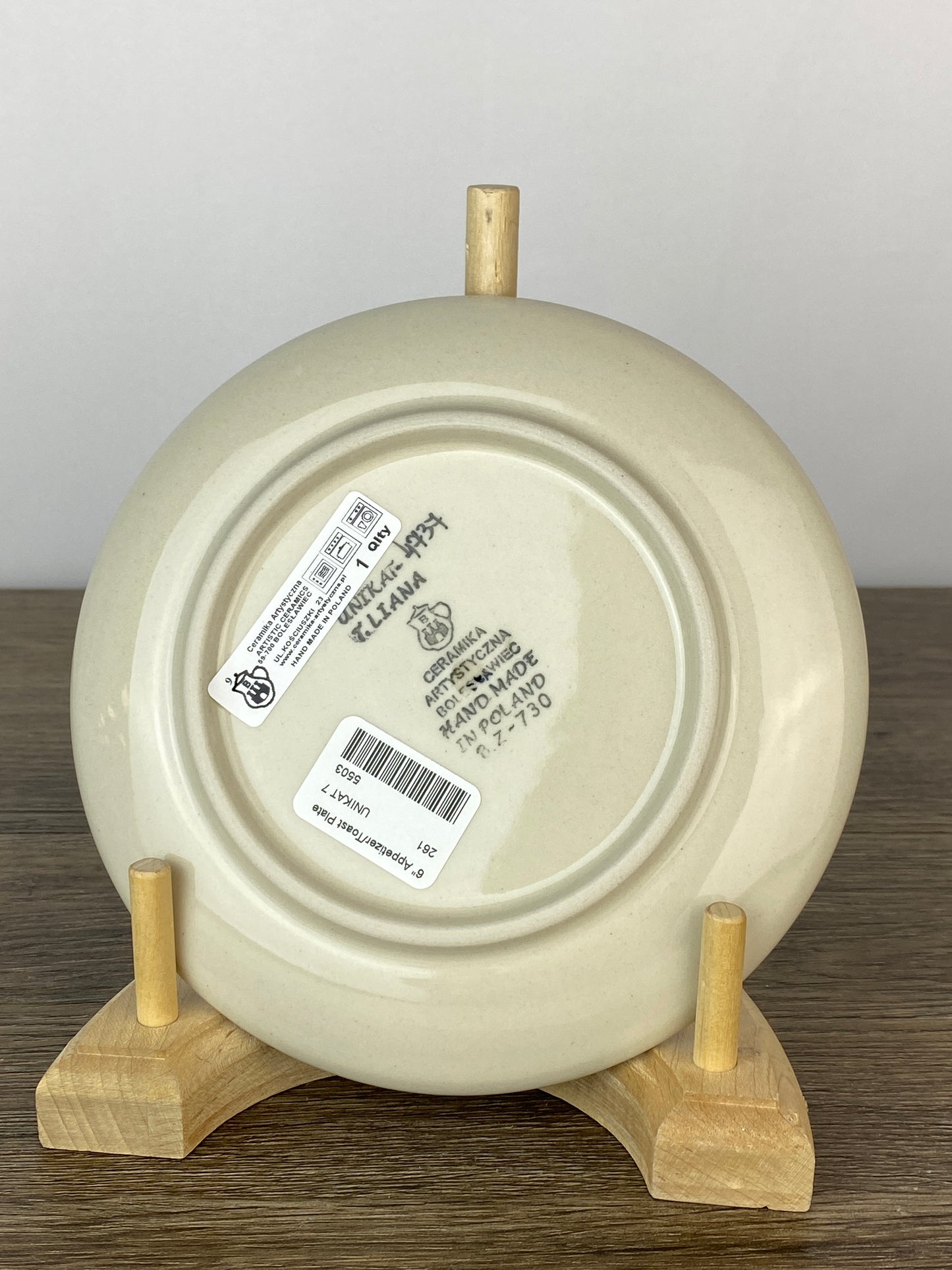 6" Unikat Toast Plate - Shape 261 - Pattern U4737