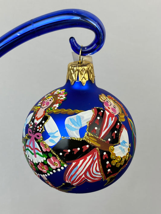 Glass Ball Ornament - Dark Blue