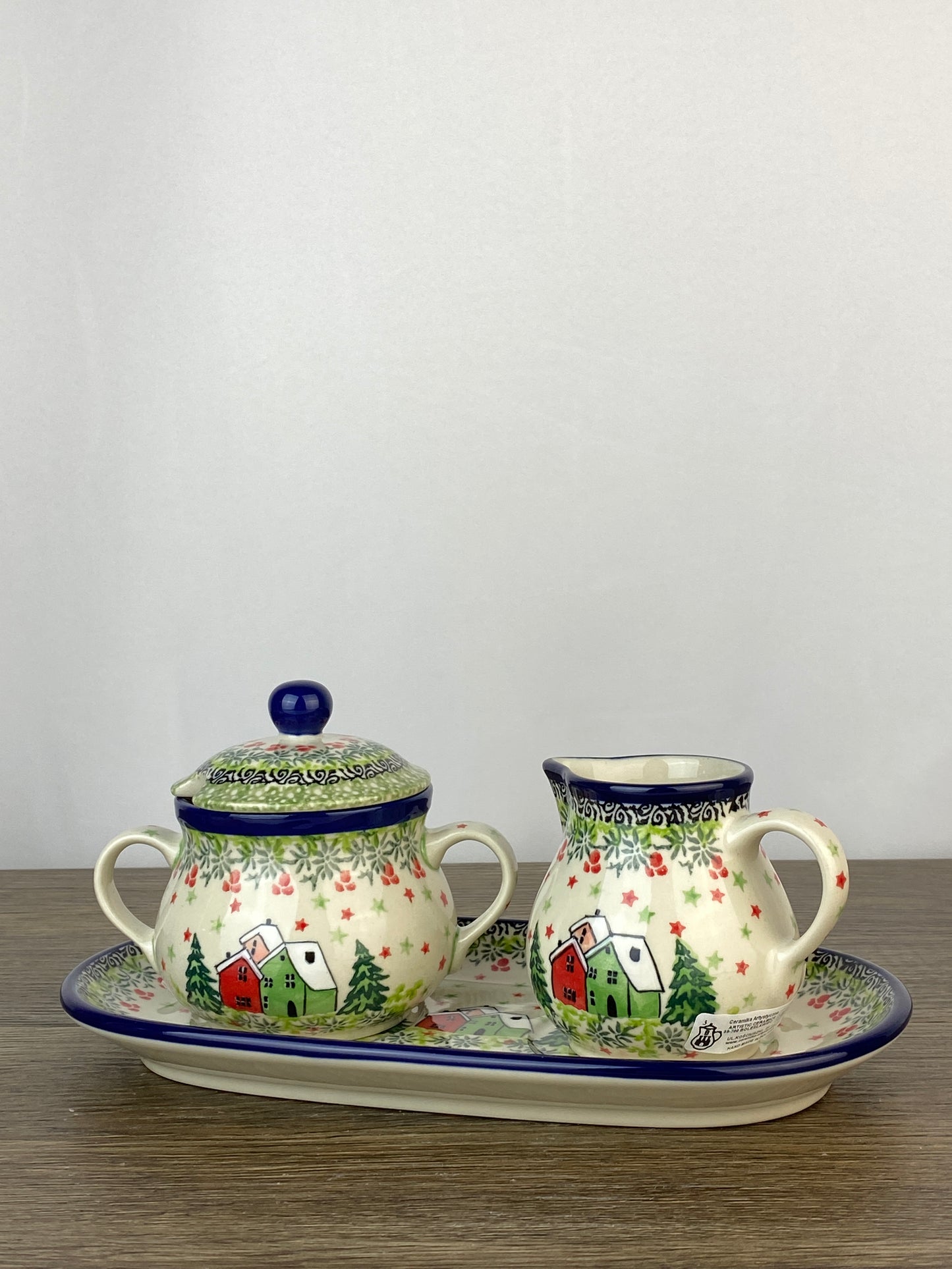 Unikat Creamer and Sugar with Tray - Shape 422 - Pattern U5037