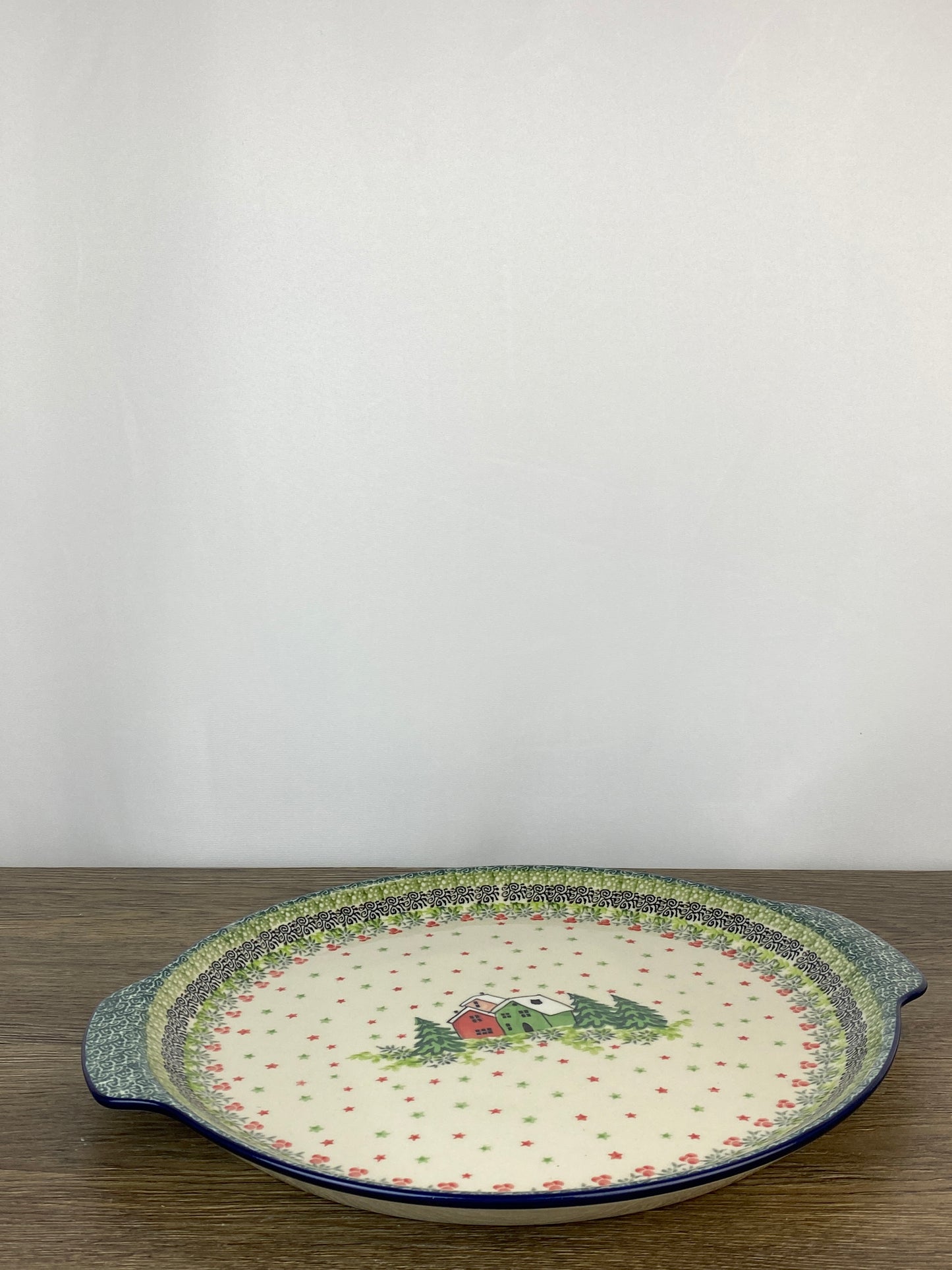 Round Unikat Platter With Handles / Pizza Stone - Shape 151 - Pattern U5037