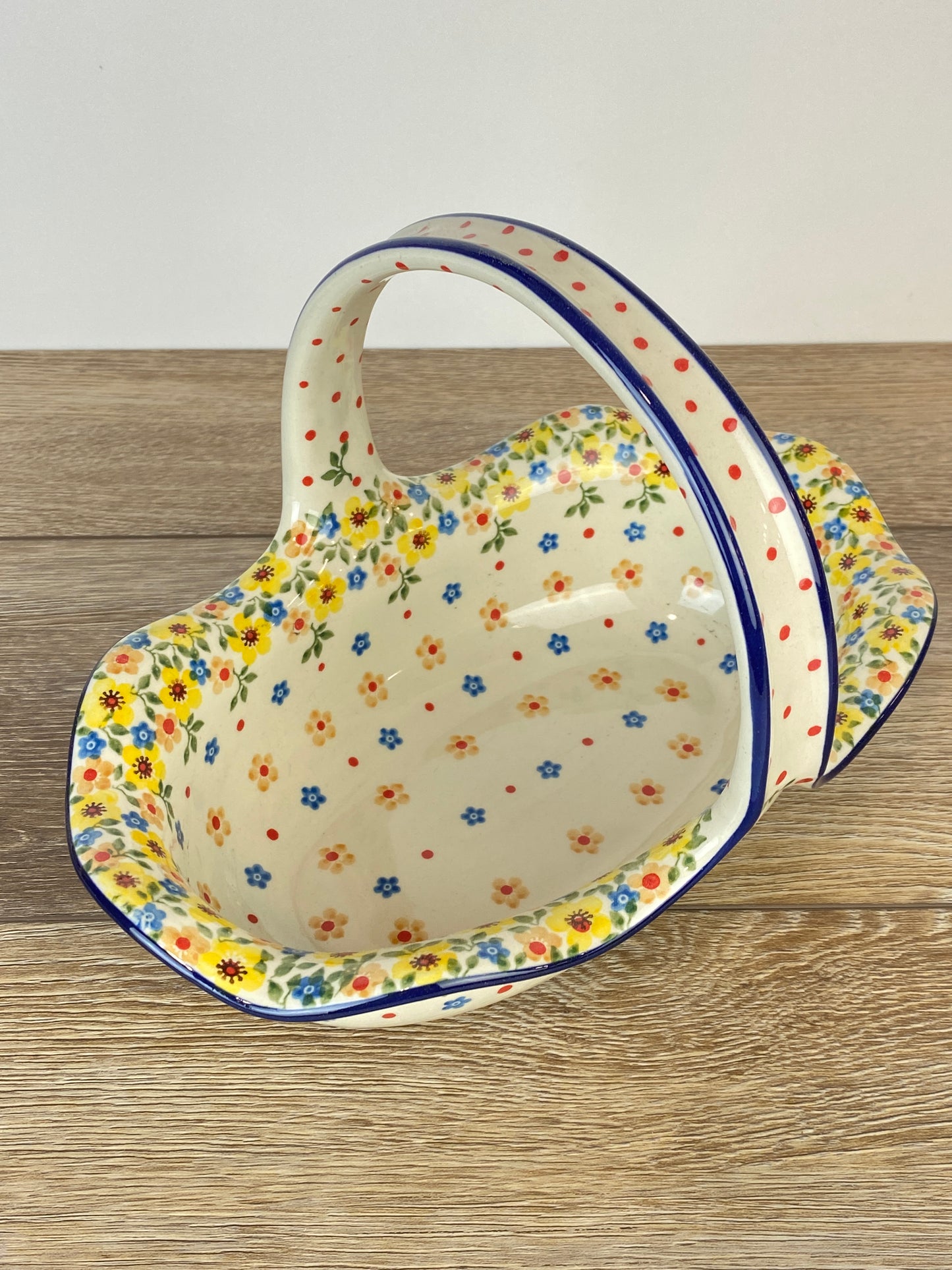 Large Basket With Handle - Shape 876 - Pattern 2225