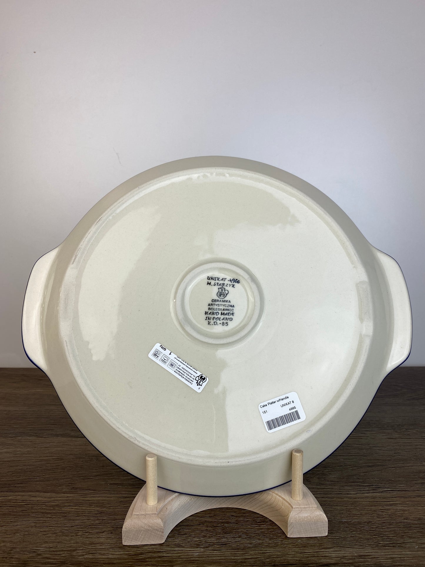 Round Unikat Platter With Handles - Shape 151 - Pattern U4966