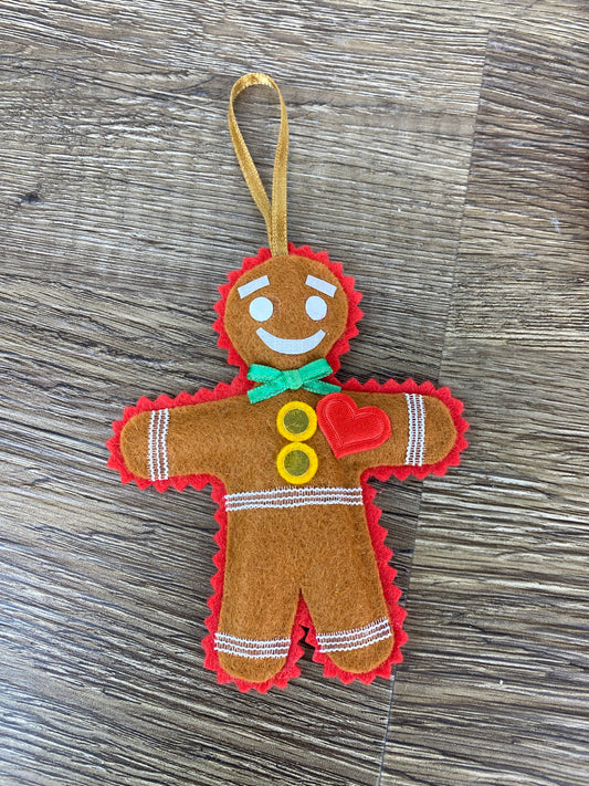 Felt Gingerbread Man Ornament