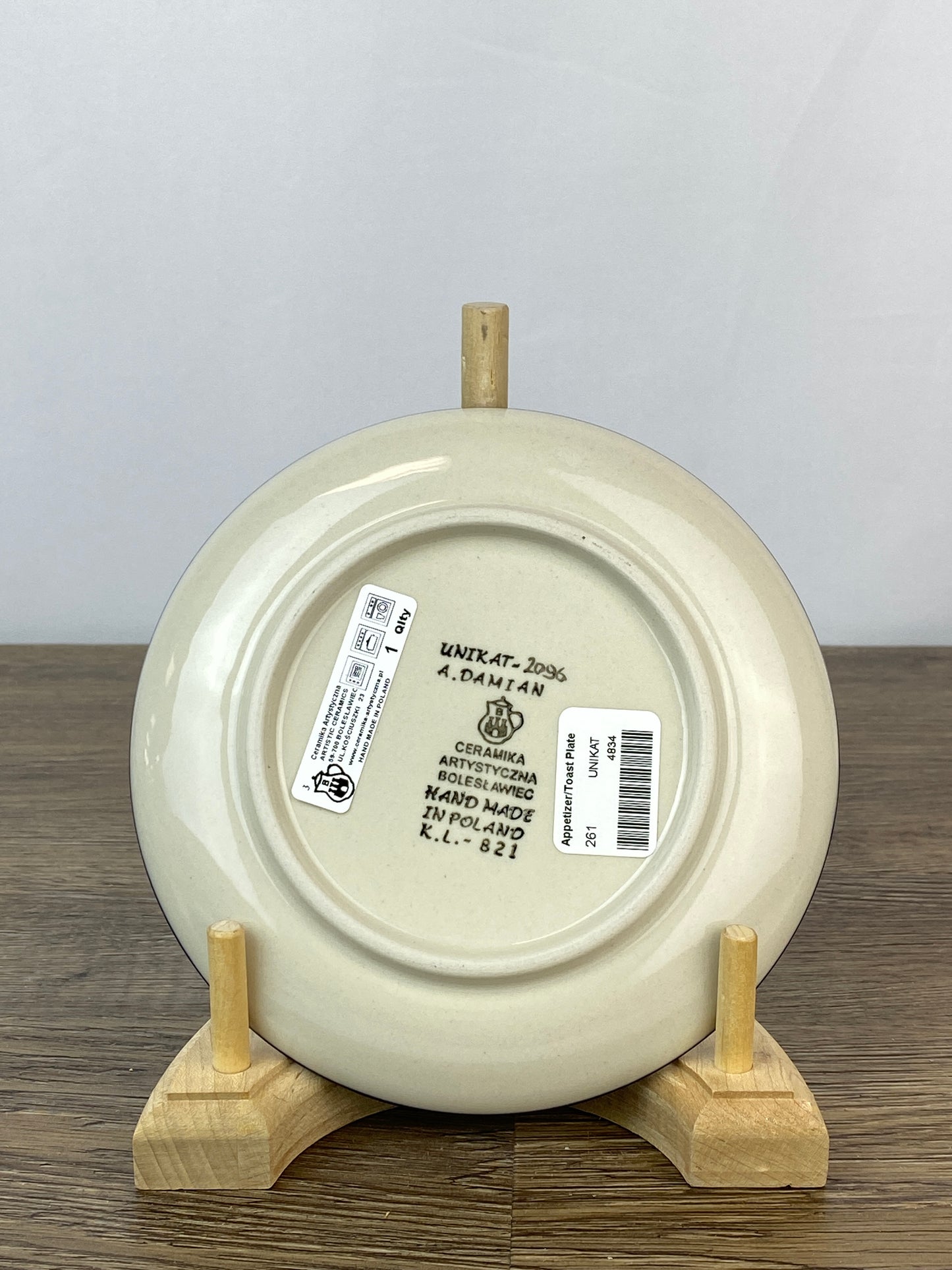 6" Unikat Toast Plate - Shape 261 - Pattern U2096