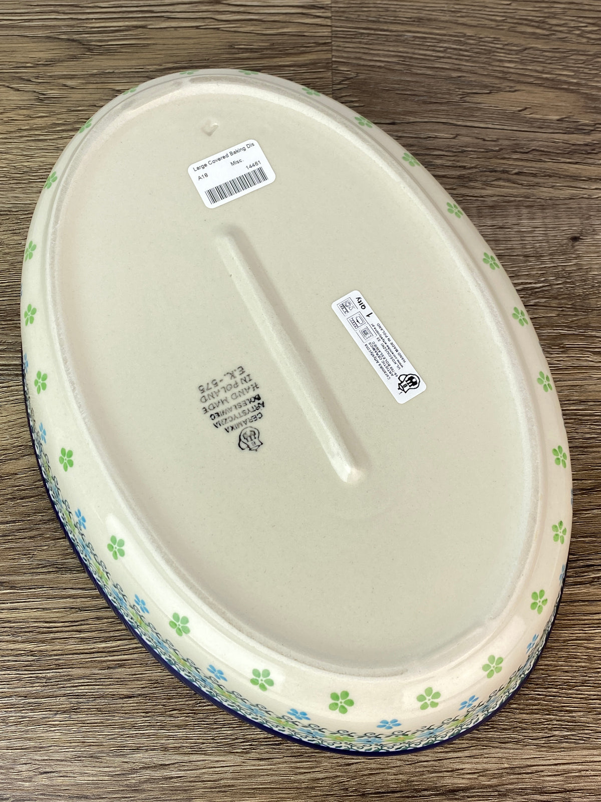 Roaster Pattern Large Covered Roaster - Shape A18 - Pattern 2362 – Polish Pottery Westlake