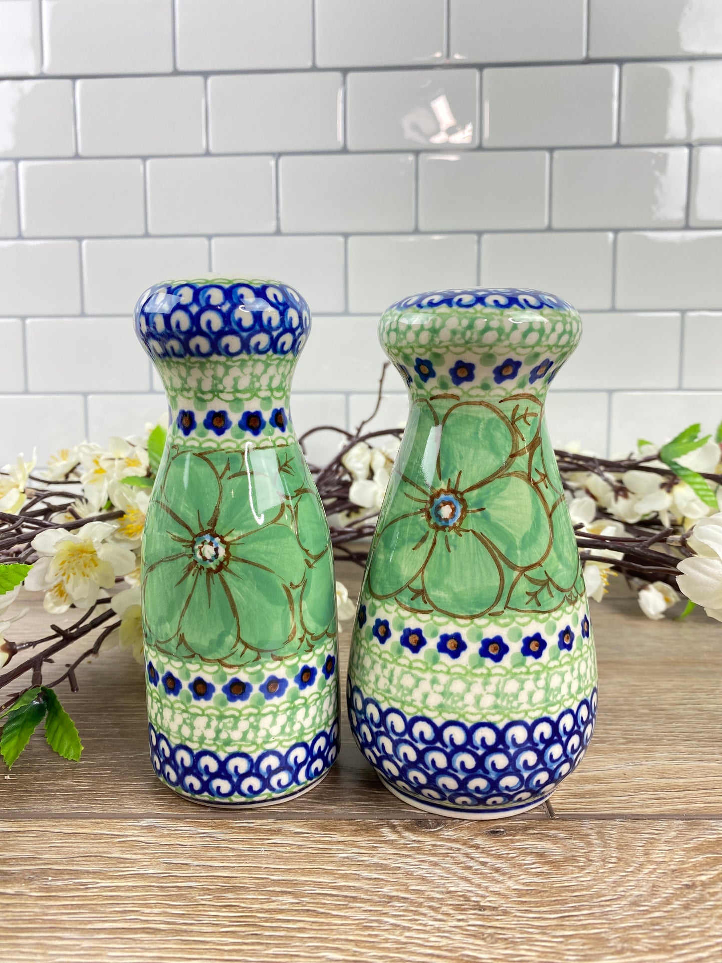 Tall Salt and Pepper Set - Shapes 977 and 978 - Pattern U408D