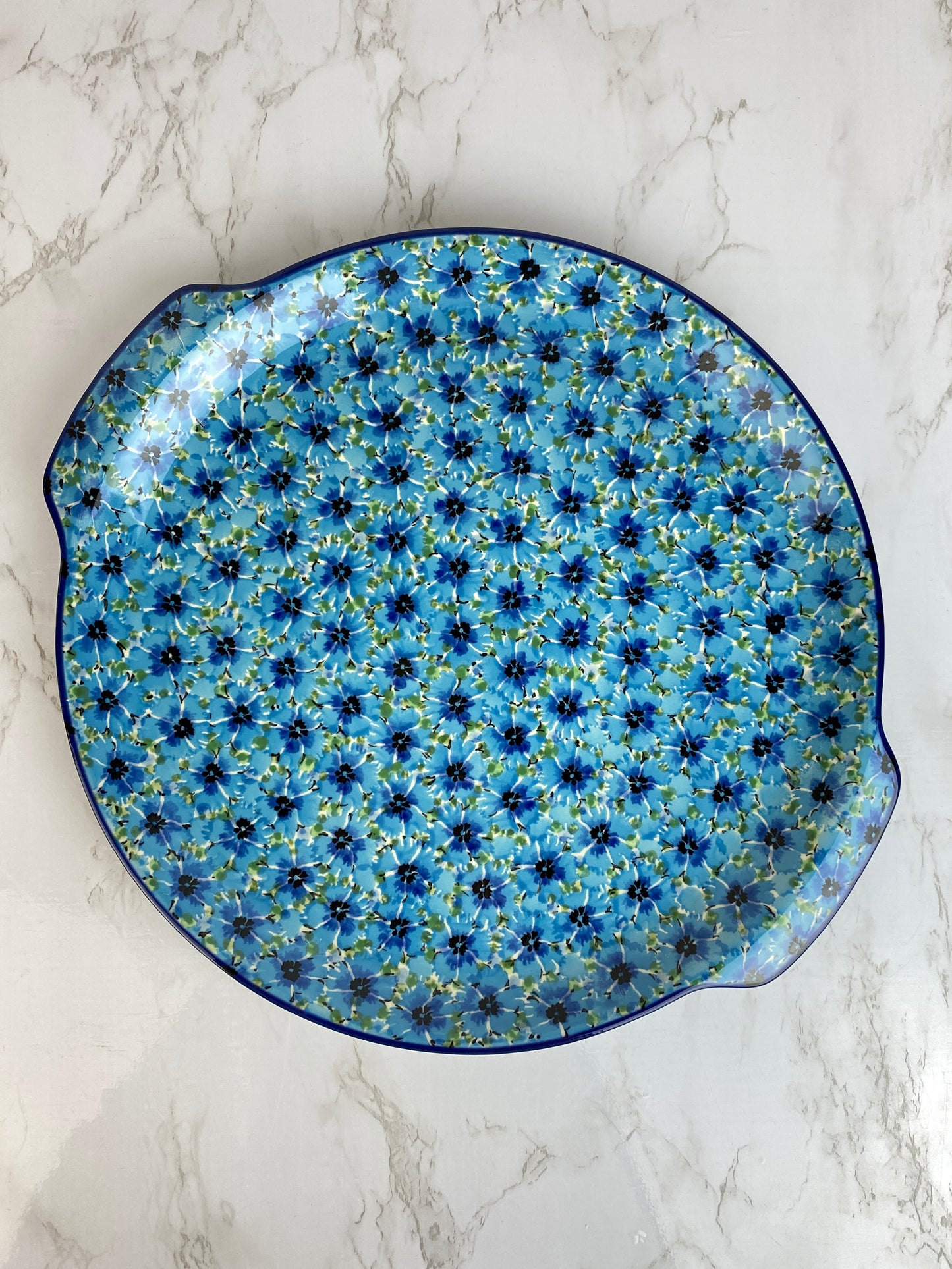 Round Unikat Platter With Handles / Pizza Stone - Shape 151 - Pattern U4929
