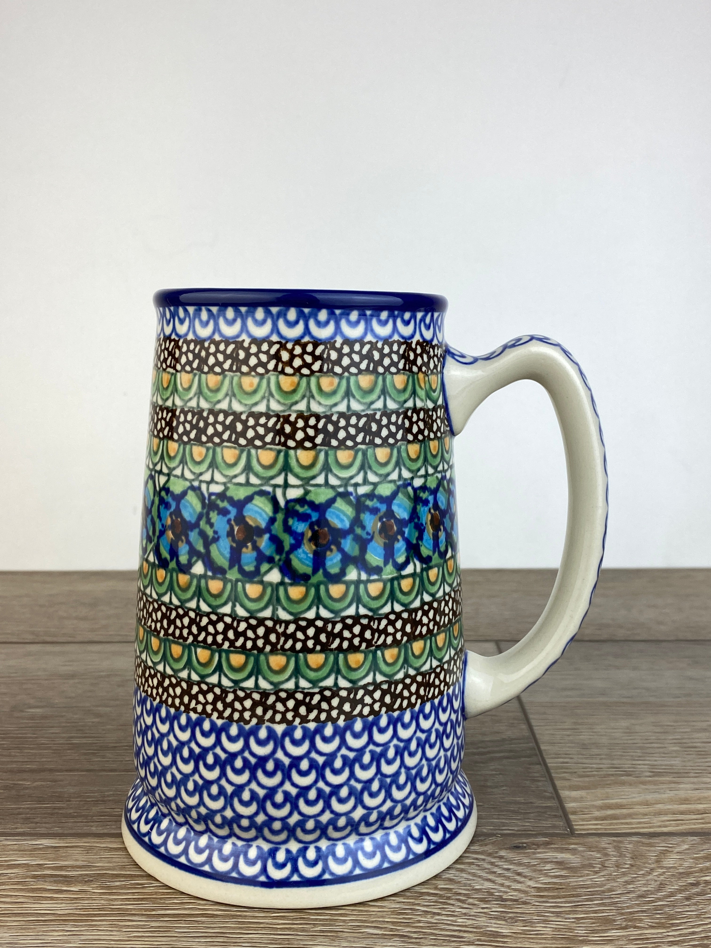 Unikat Beer Stein Shape 139 Pattern U151 Polish Pottery Westlake