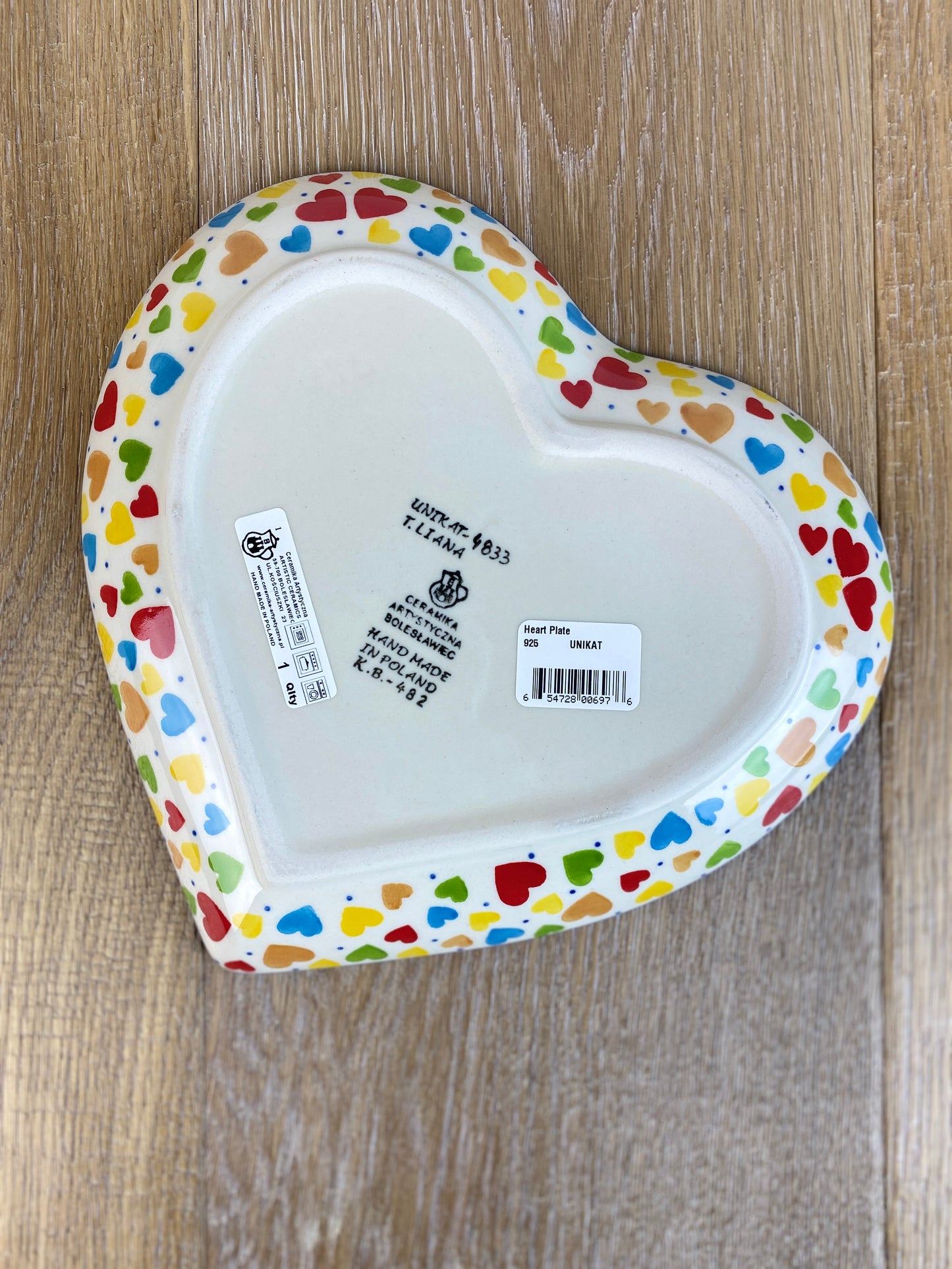 SALE Large Unikat Heart - Shape 925 - Pattern U4833