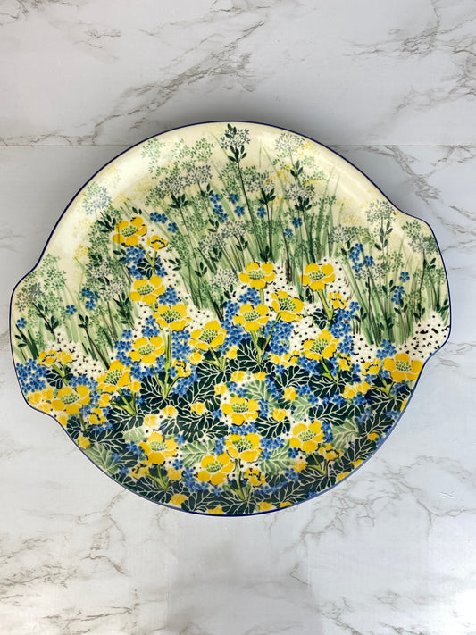 Round Unikat Platter With Handles - Shape 151 - Pattern U4880
