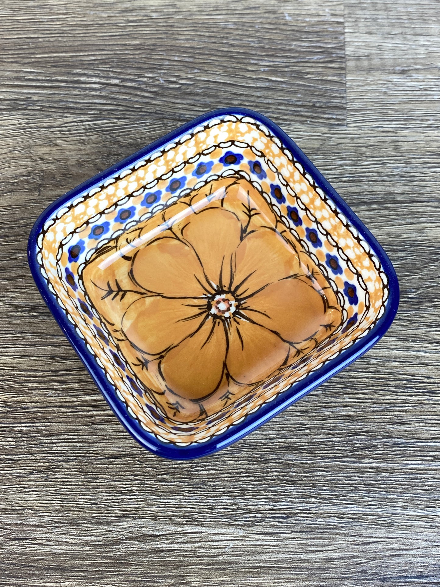 Small Unikat Square Ramekin/ Dish- Shape 428 - Pattern U408B
