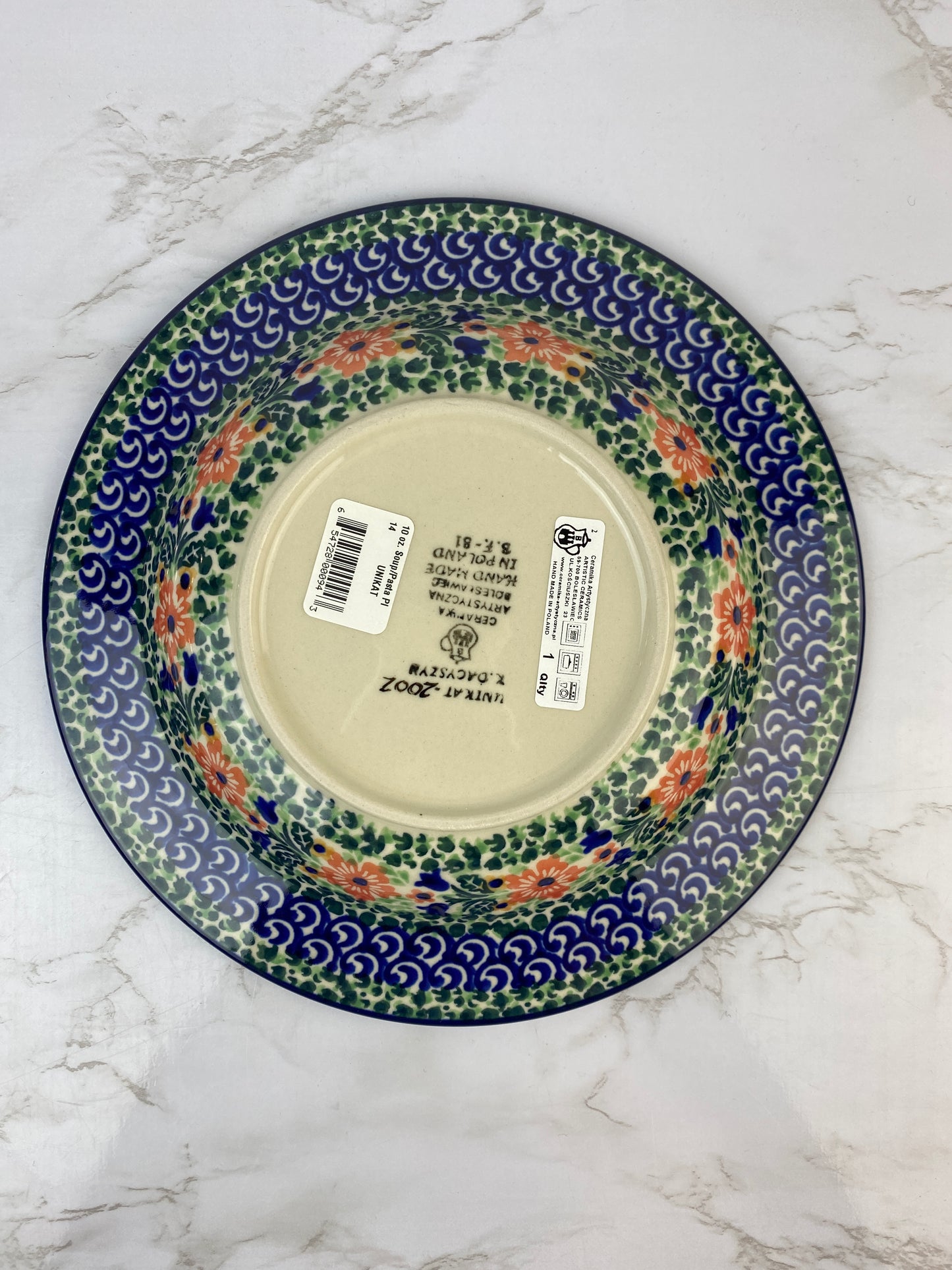 Unikat Soup / Pasta Plate - Shape 14 - Pattern U2002