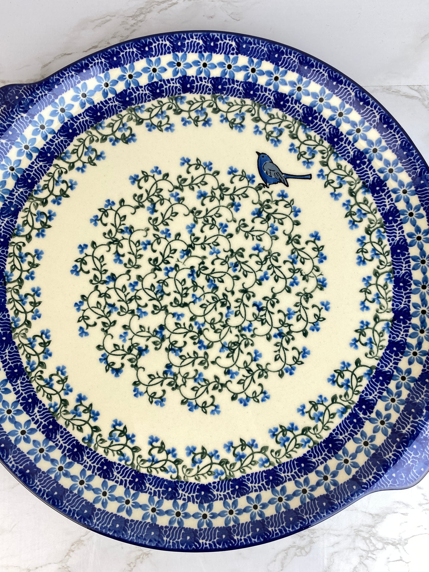 Round Platter With Handles / Pizza Stone - Shape 151 - Pattern 1932