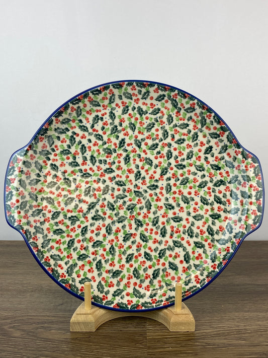 SALE Round Unikat Platter With Handles / Pizza Stone - Shape 151 - Pattern U4874