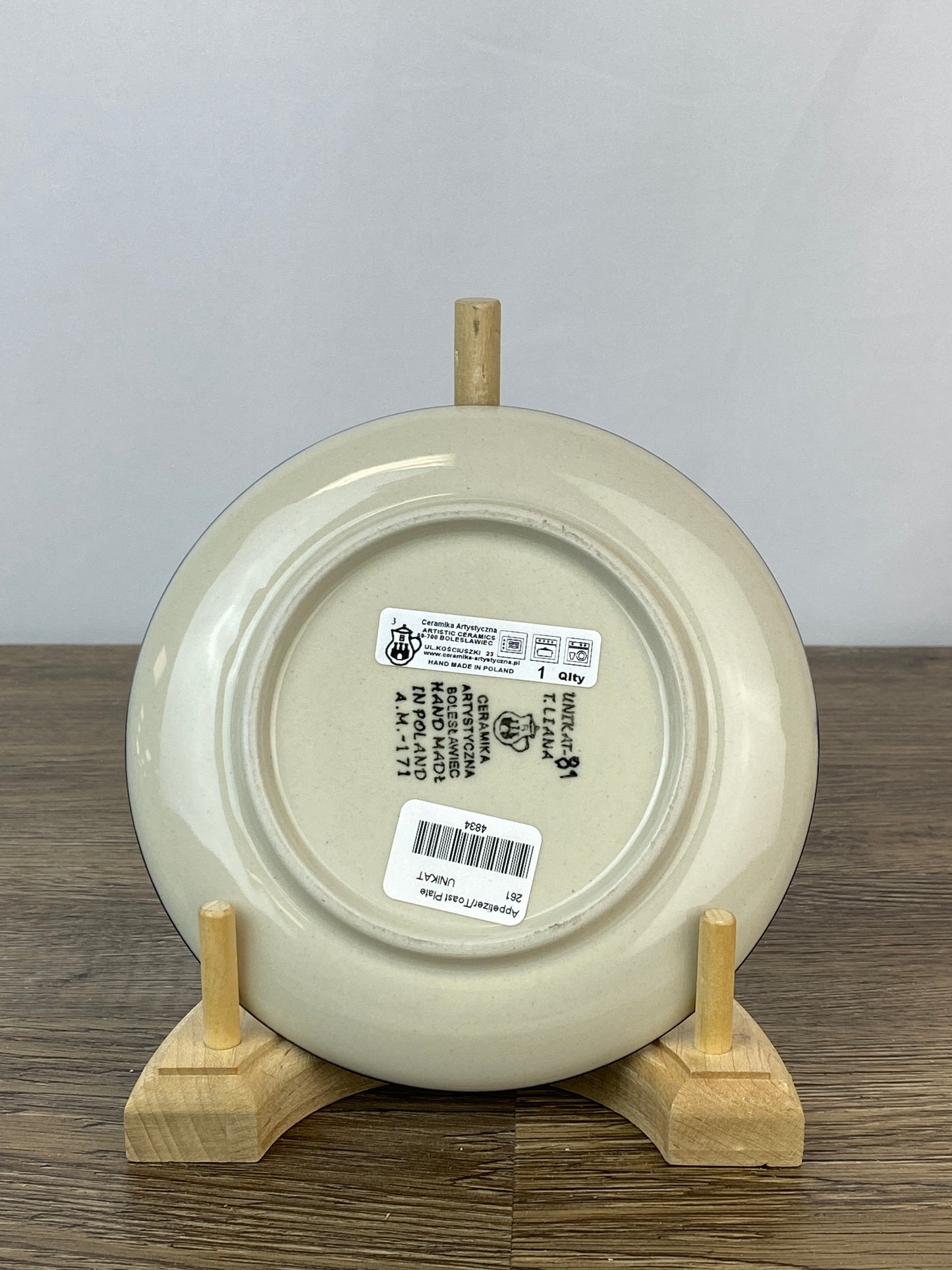 SALE 6" Unikat Toast Plate - Shape 261 - Pattern U81