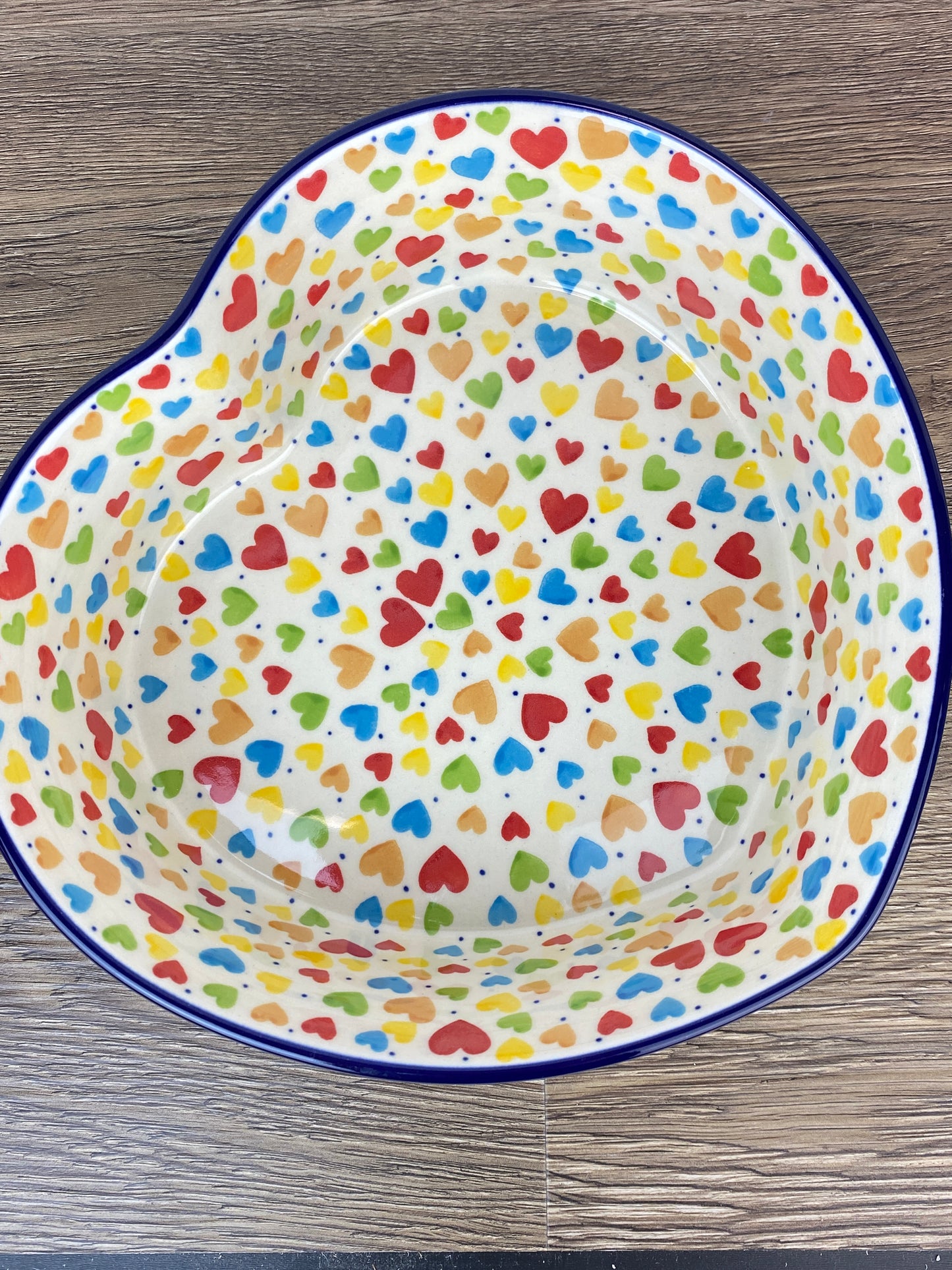 SALE Large Unikat Heart Bowl / Baker  - Shape 970 - Pattern U4833