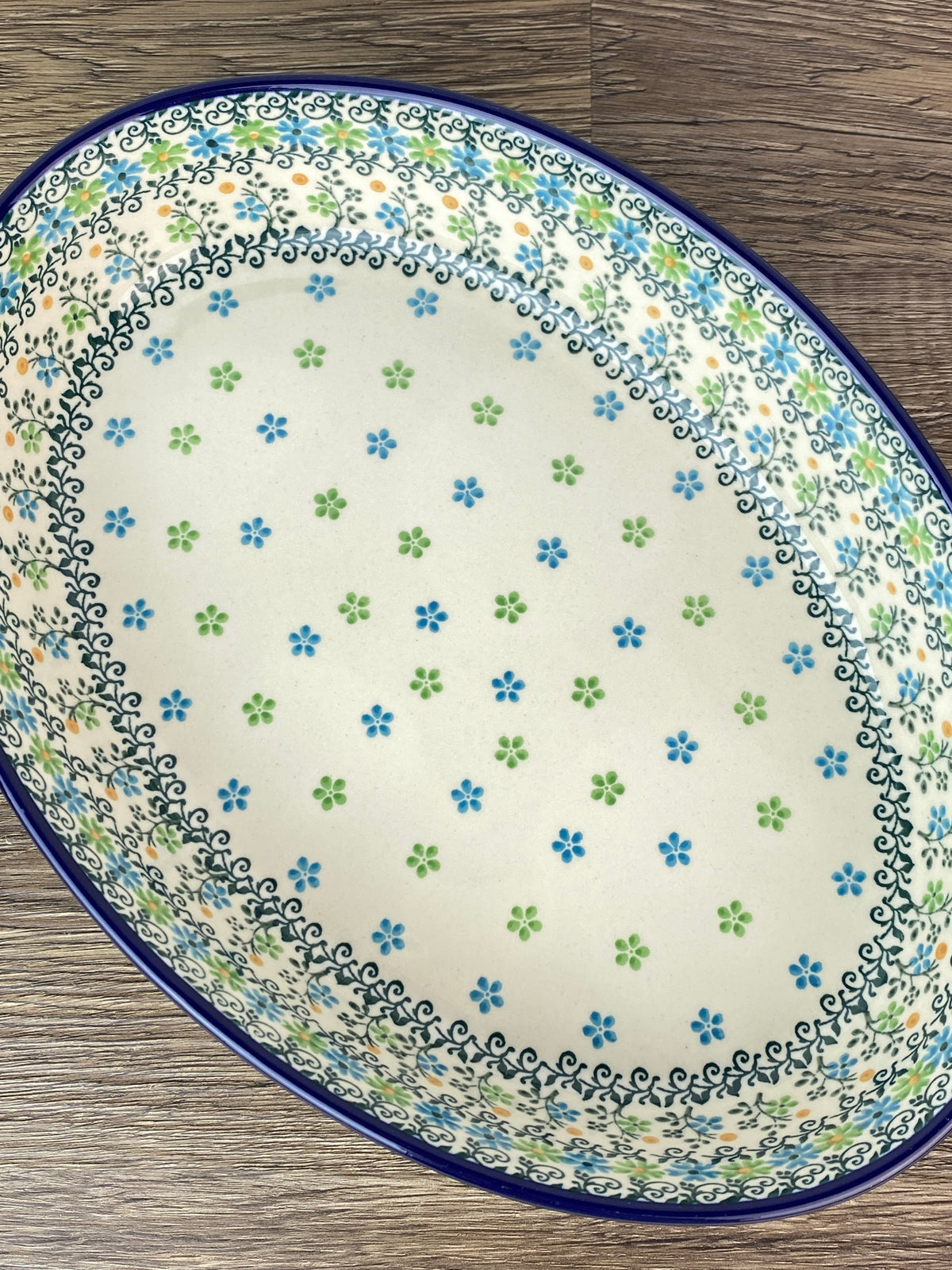 Roaster Pattern Large Covered Roaster - Shape A18 - Pattern 2362 – Polish Pottery Westlake