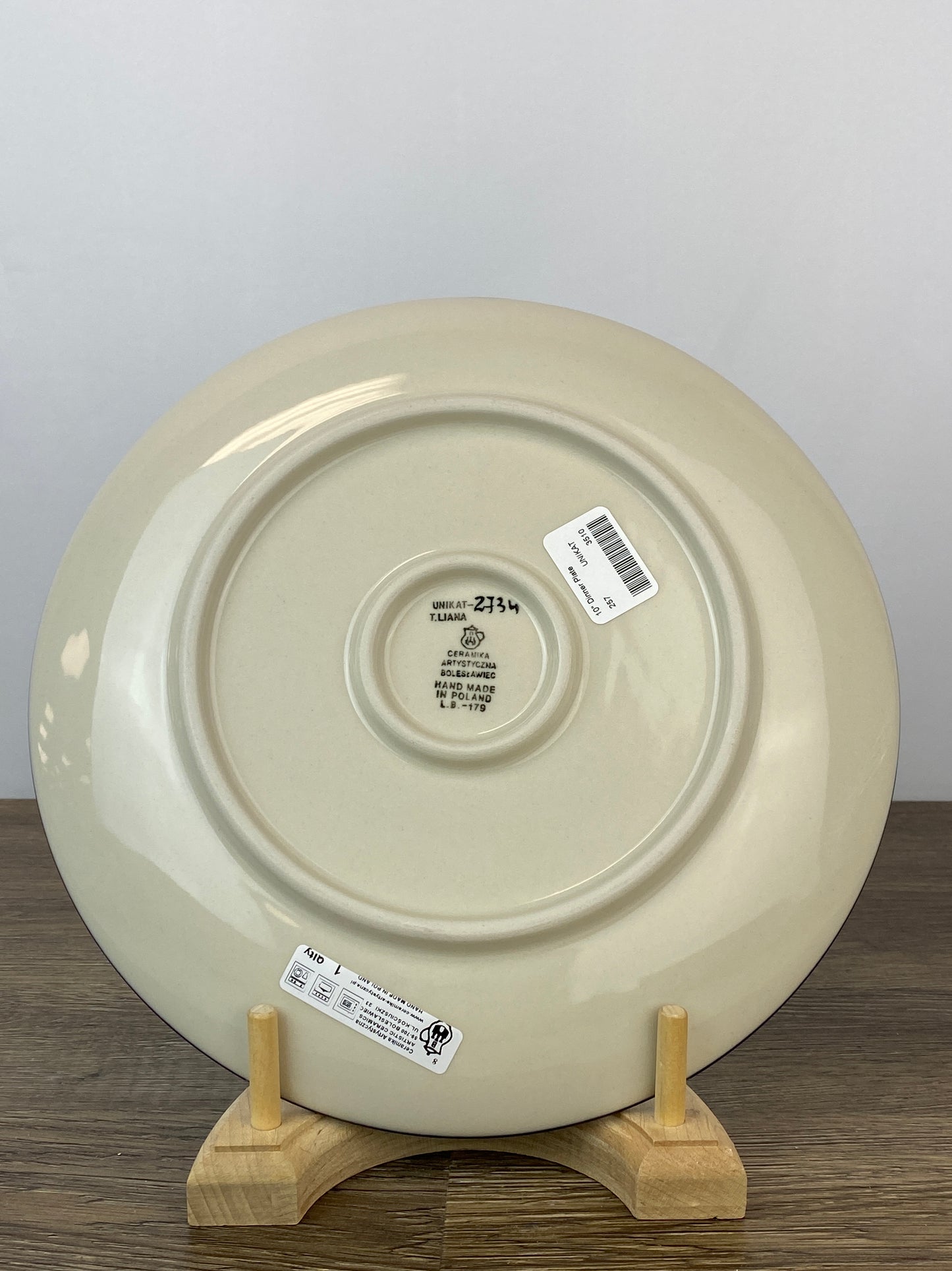 SALE 10" Unikat Dinner Plate - Shape 257 - Pattern U2734