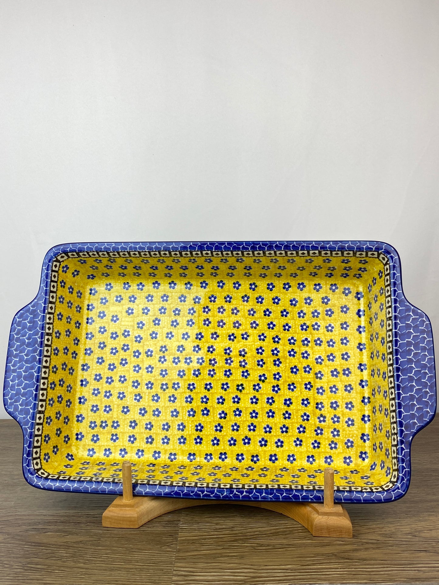 Large Rectangular Baker with Handles - Shape A56 - Pattern 859