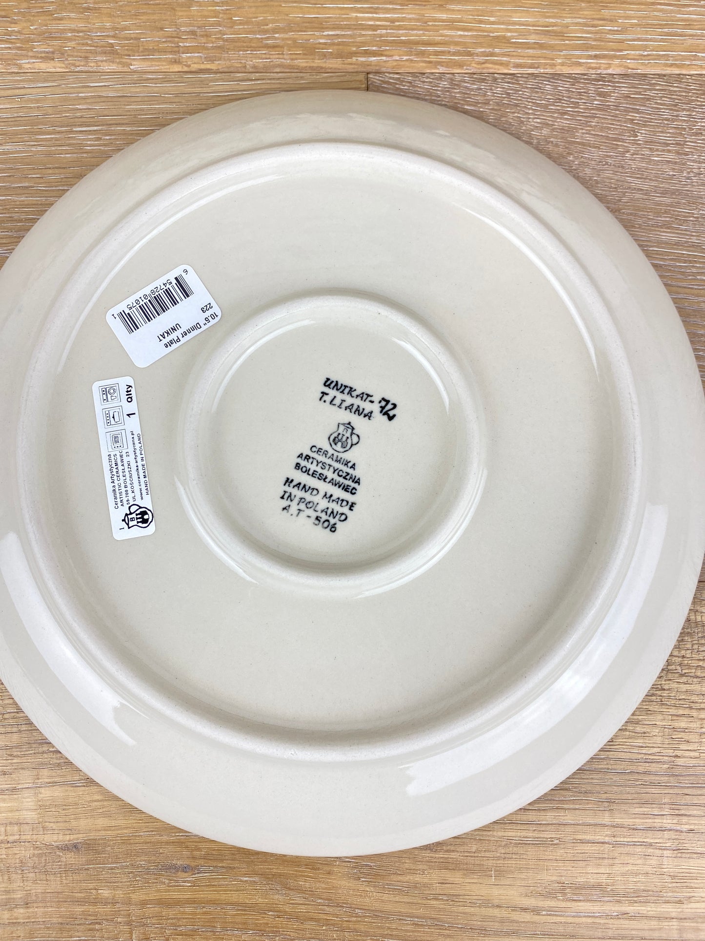 SALE 10.5" Unikat Dinner Plate - Shape 223 - Pattern U72