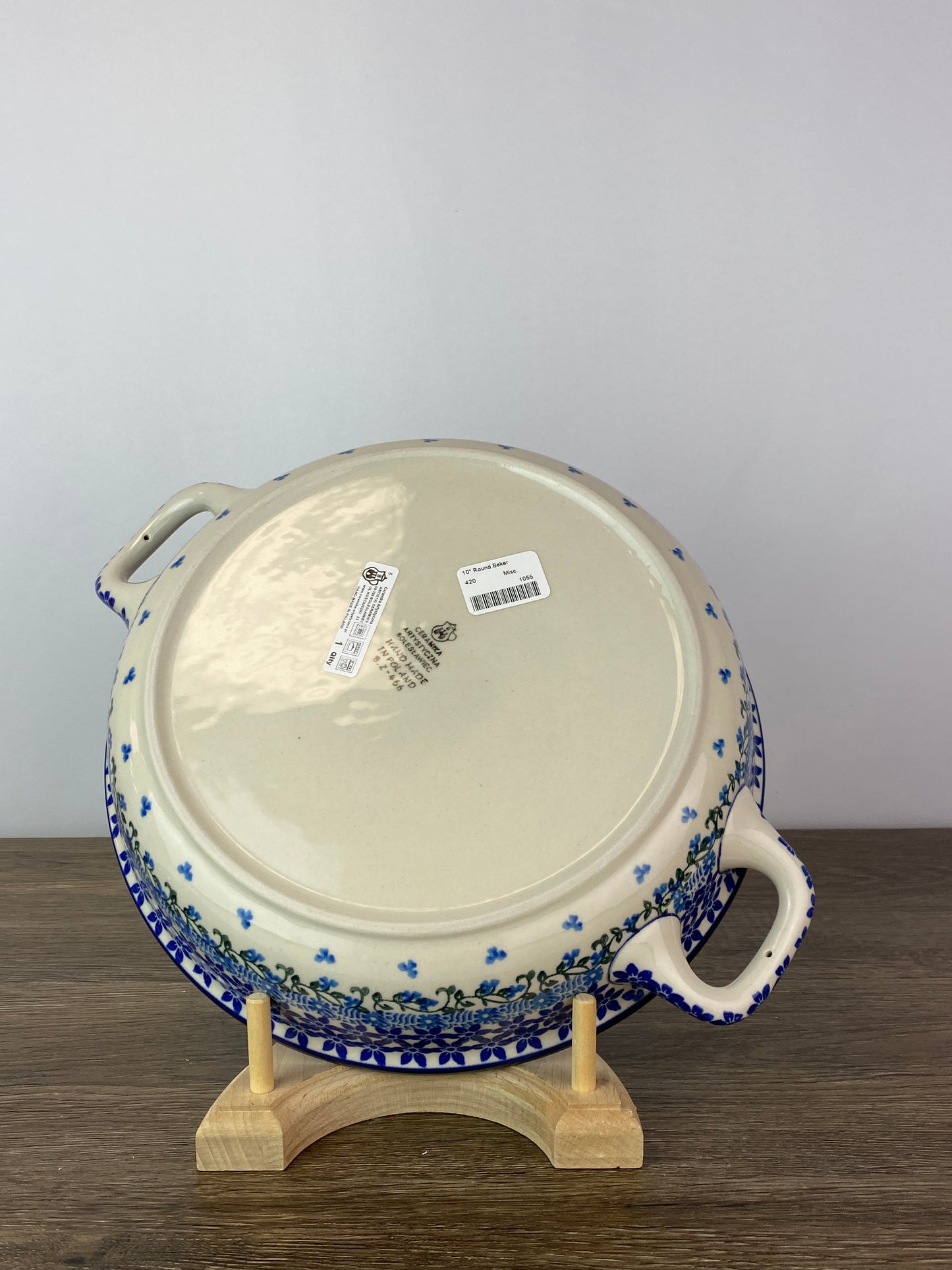 10" Round Baker With Handles - Shape 420 - Pattern 1821