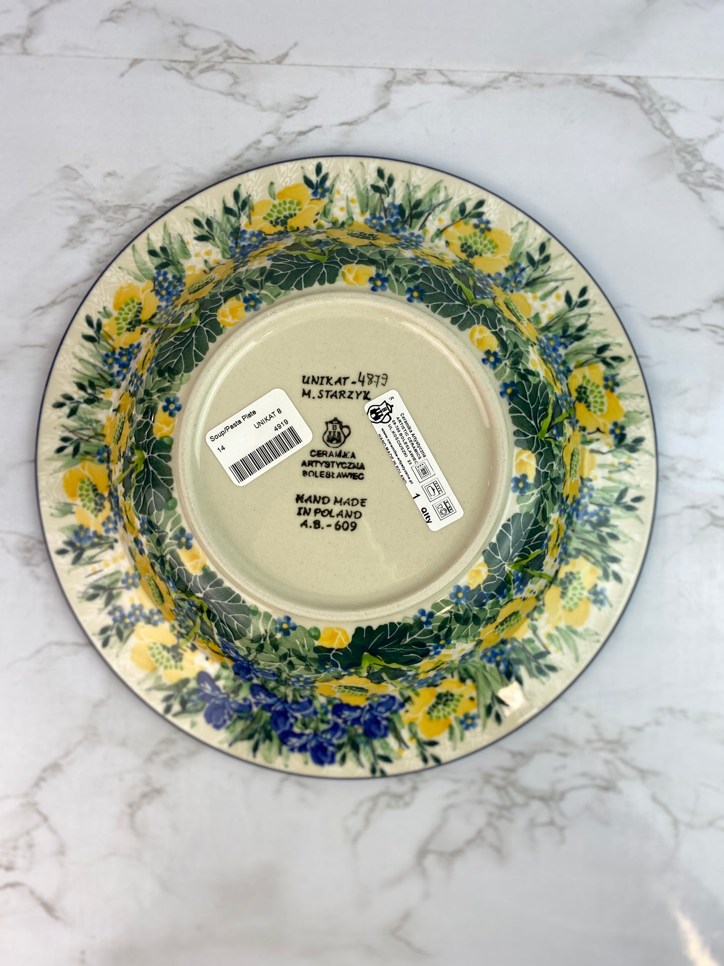 Unikat Soup / Pasta Plate - Shape 14 - Pattern U4879