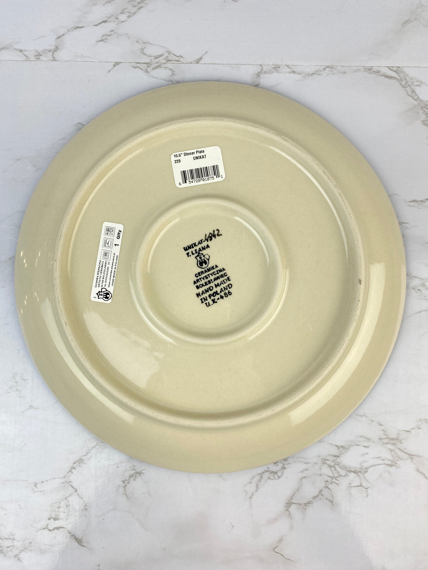 10.5" Unikat Dinner Plate - Shape 223 - Pattern U4842