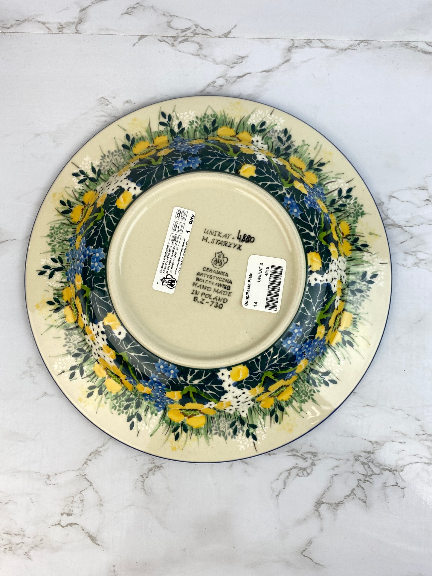 Unikat Soup / Pasta Plate - Shape 14 - Pattern U4880