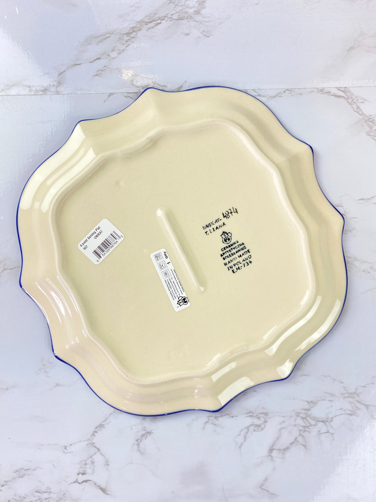 8 Pointed Unikat Platter/ Plate - Shape 507 - Pattern U4874
