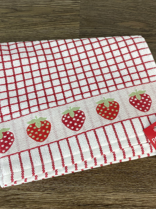 100% Cotton Towel - Strawberries