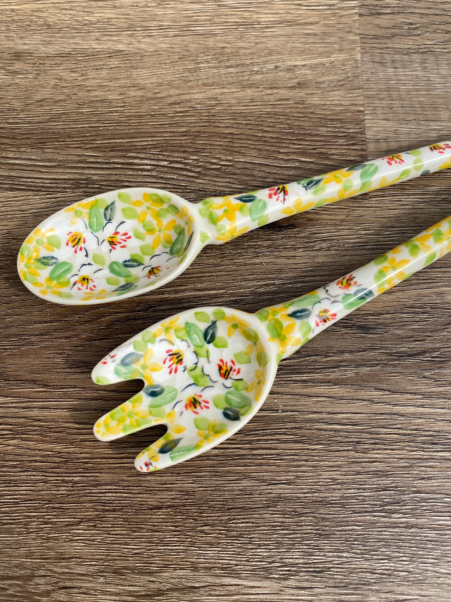 Unikat Salad Fork and Spoon Set - Shapes 594 and 593 - Pattern U4901