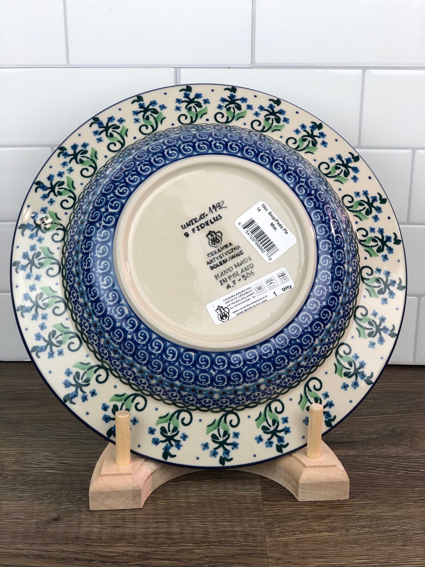 Unikat Soup / Pasta Plate - Shape 14 - Pattern U1192