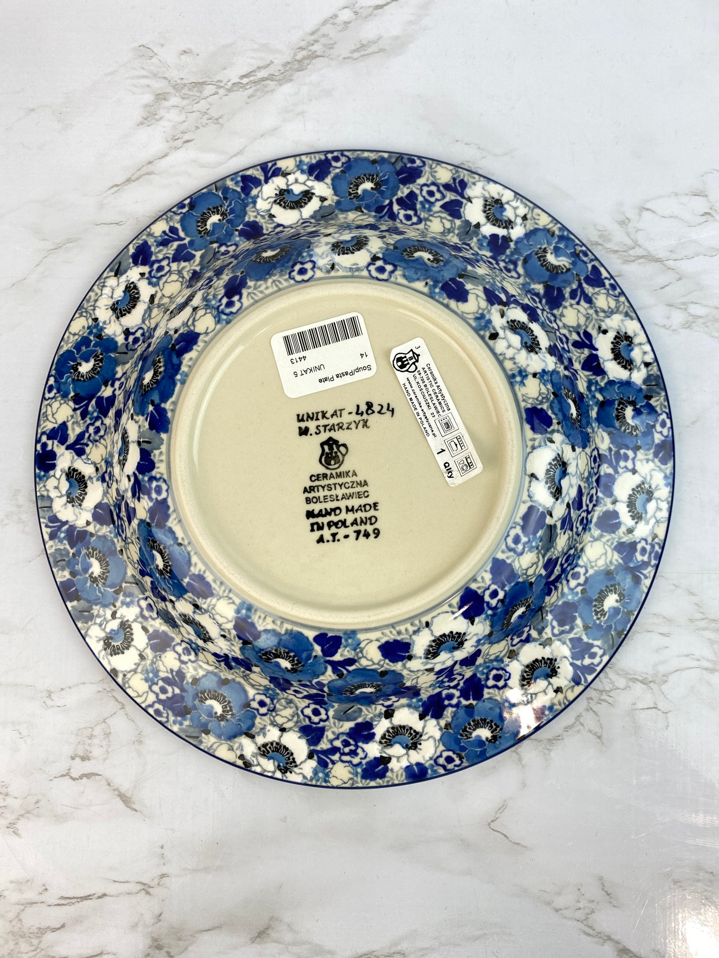 Unikat Soup / Pasta Plate - Shape 14 - Pattern U4824
