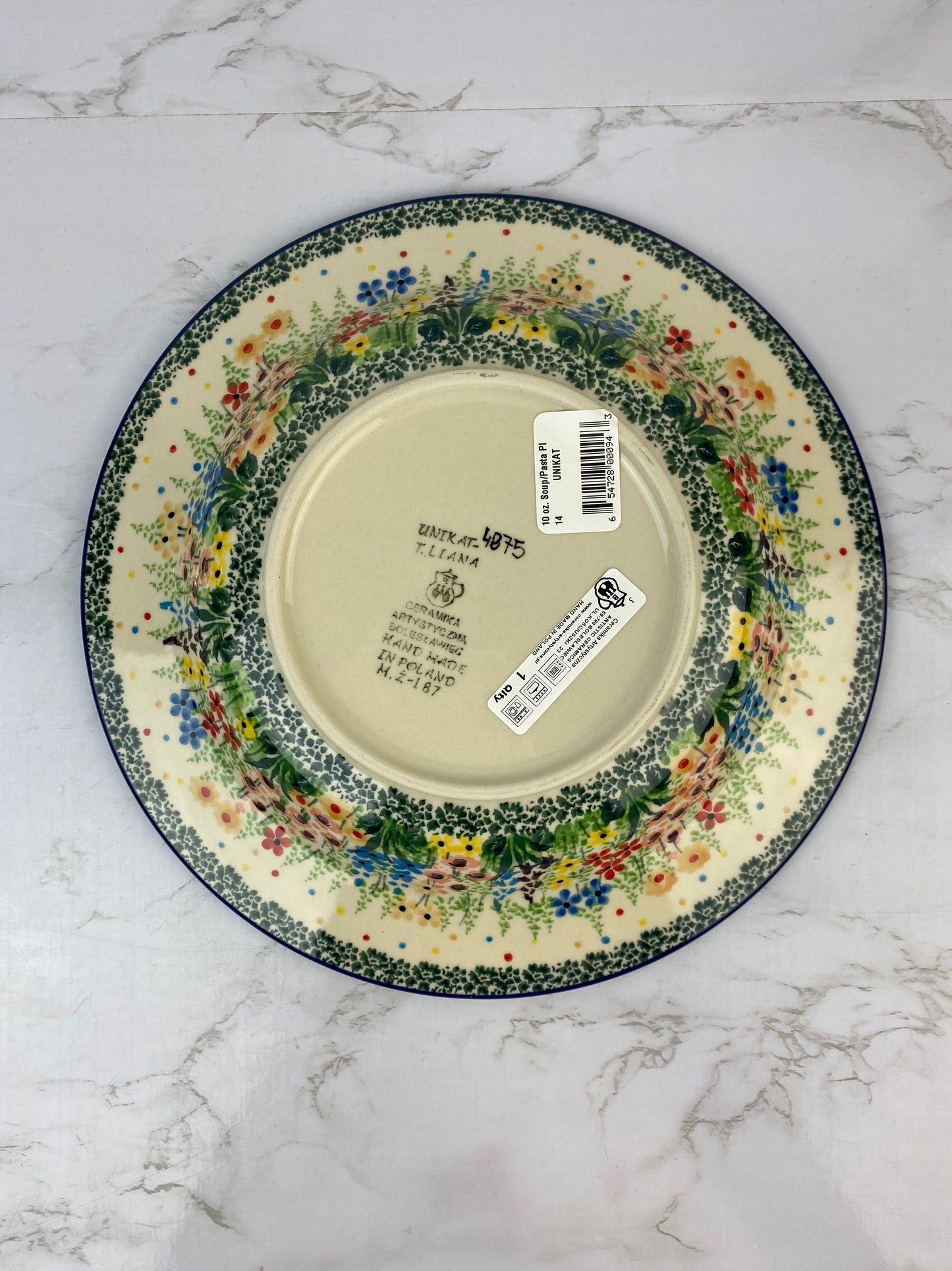 Unikat Soup / Pasta Plate - Shape 14 - Pattern U4875