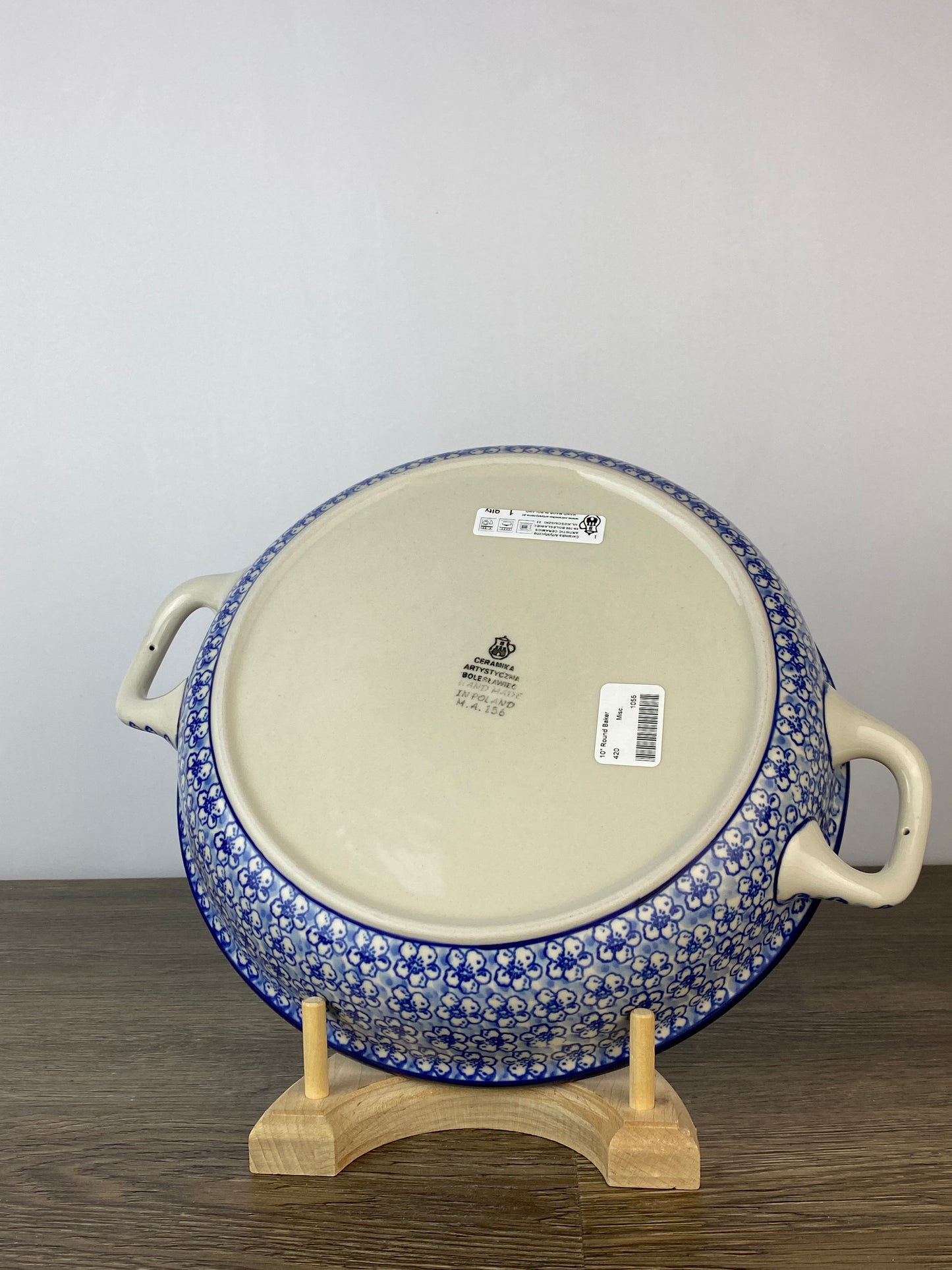 10" Round Baker With Handles - Shape 420 - Pattern 2176