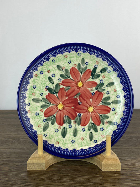 Vena Unikat Holiday Dessert Plate - Shape V1320 - Poinsettia