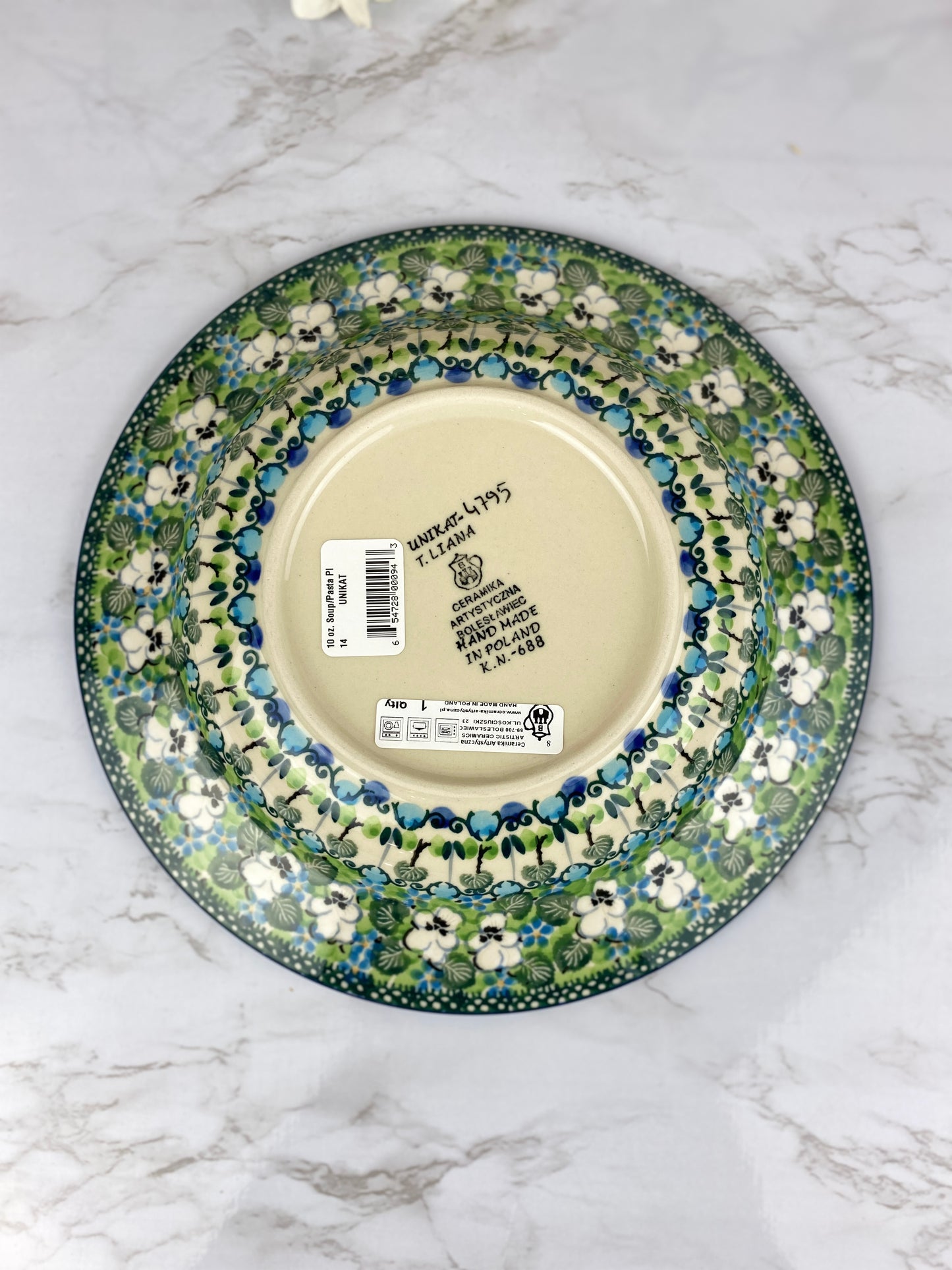 Unikat Soup / Pasta Plate - Shape 14 - Pattern U4795