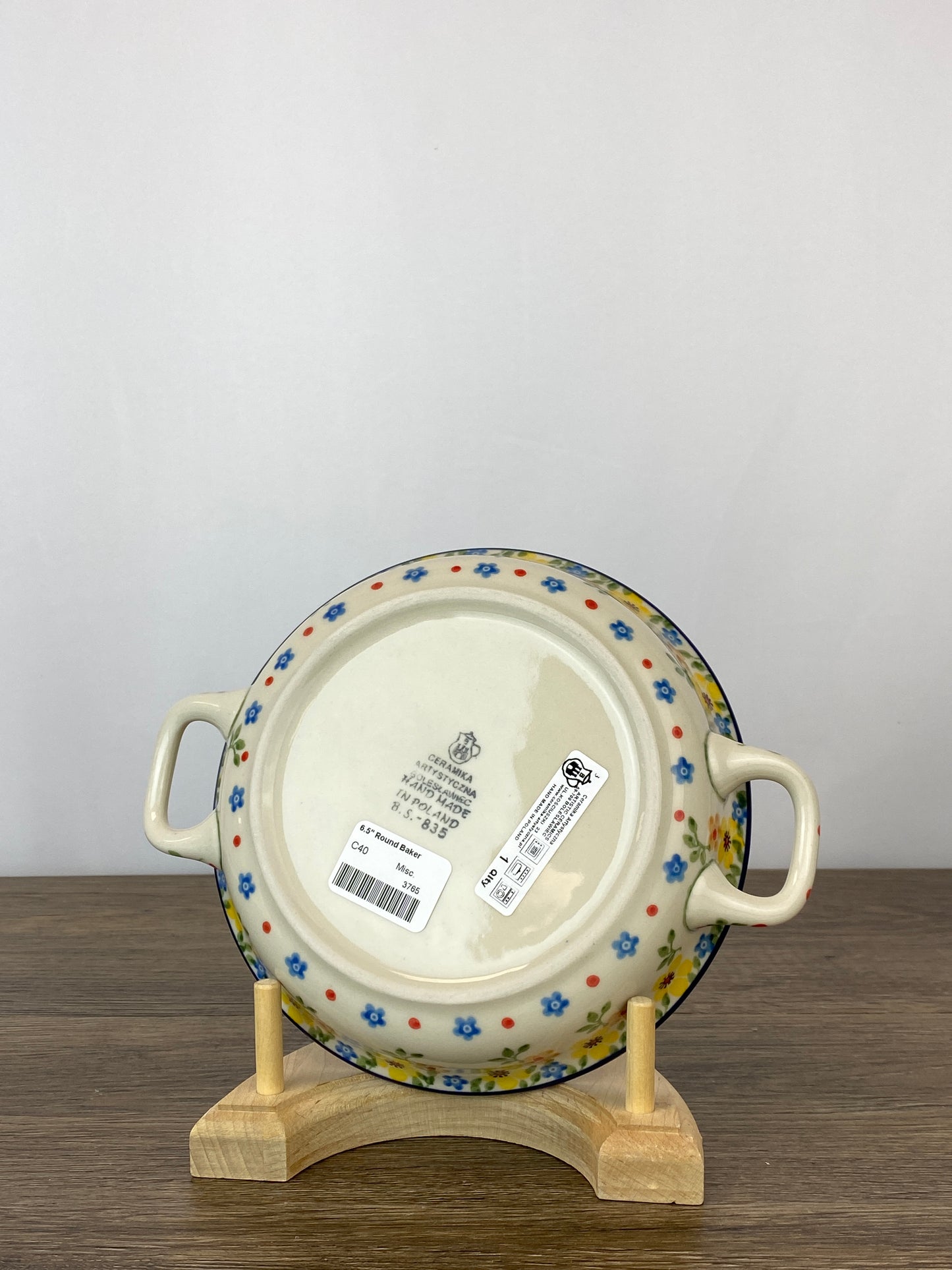 Small Round Baker with Handles - Shape C40 - Pattern 2225