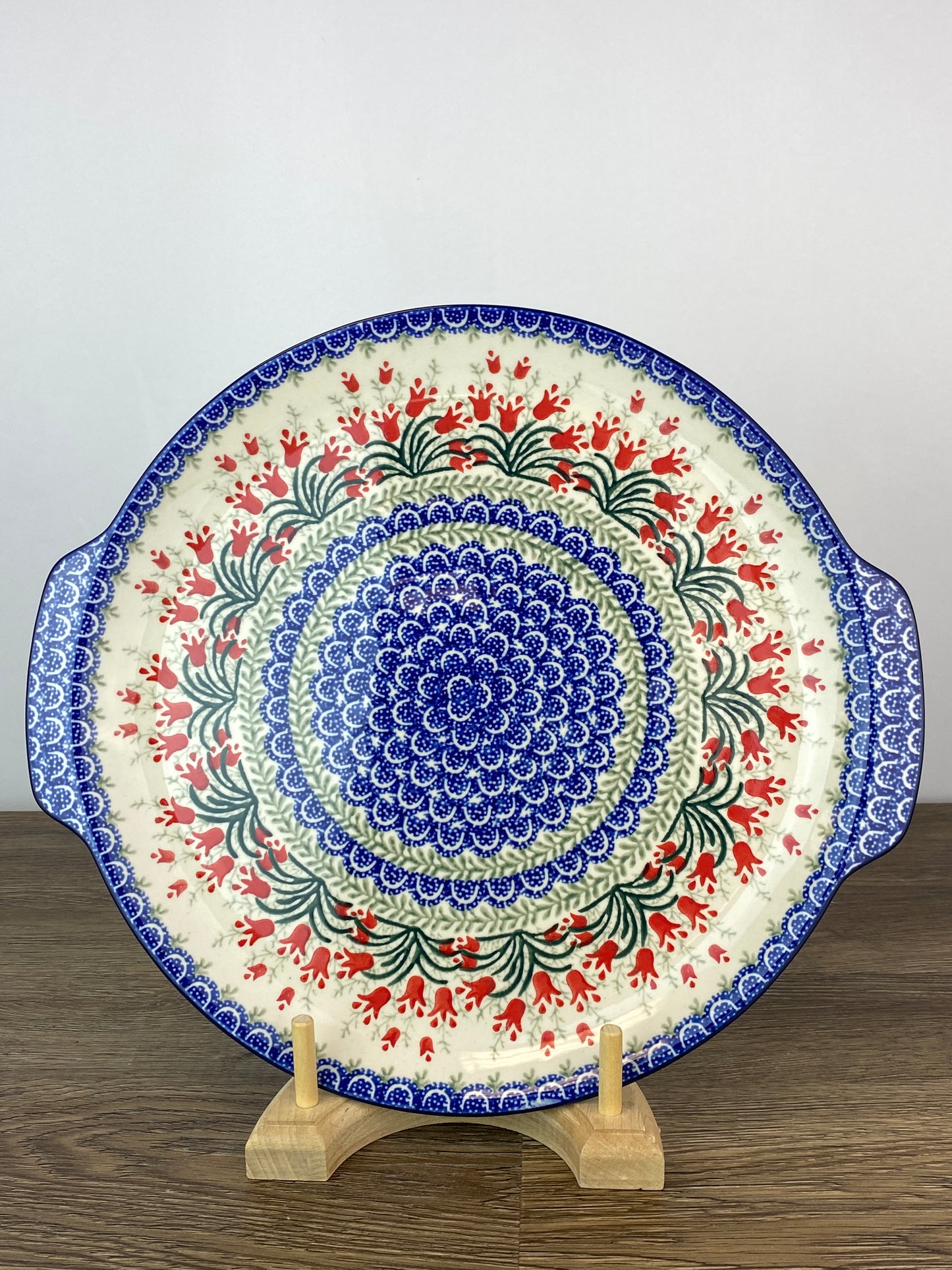 Round Platter With Handles / Pizza Stone - Shape 151 - Pattern 1437