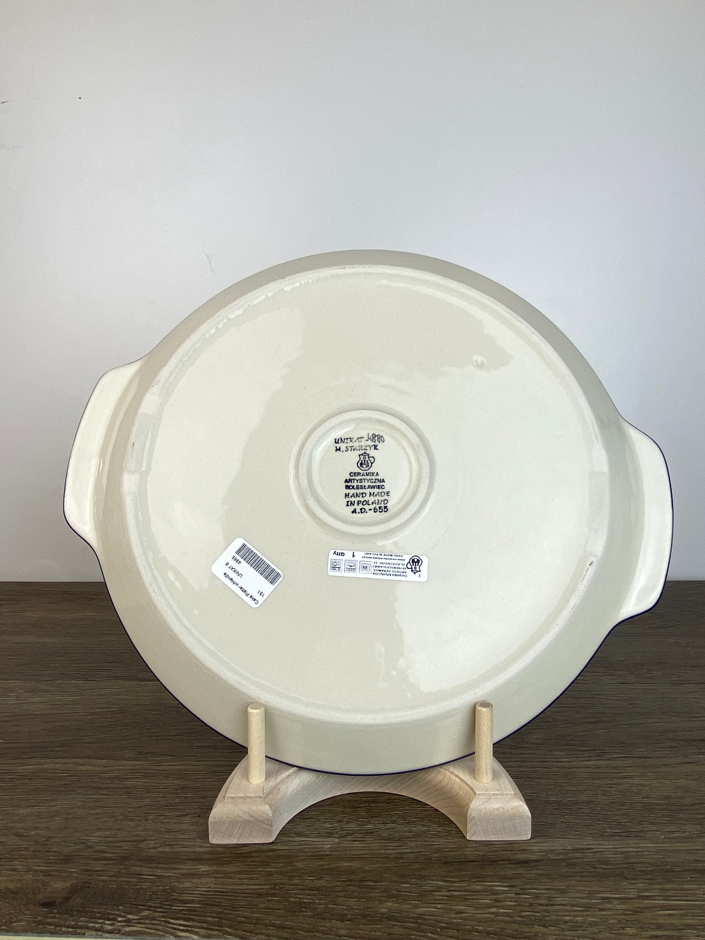 Round Unikat Platter With Handles - Shape 151 - Pattern U4880
